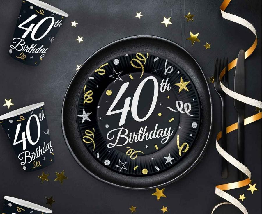 Kubeczki papierowe B&C 40 Birthday 6szt KP-40BD GoDan